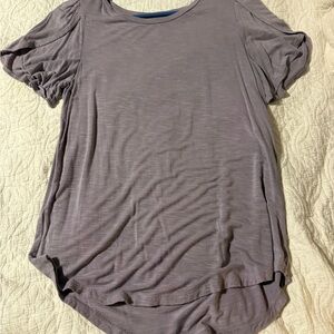 LOFT Women's Short Sleeve Top in Gray